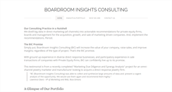 Desktop Screenshot of boardroominsightsconsulting.com